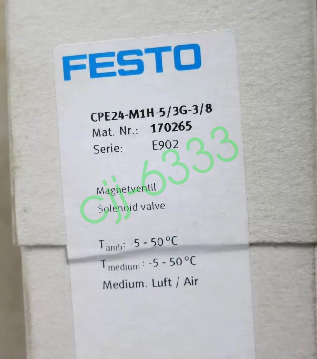 1Pc Festo Solenoid Valve CPE24-M1H-5 / 3GS-3/8 New au