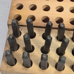 Young Brothers Gruv Grip 3/32” Steel Stamps Set Letters