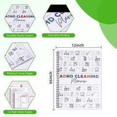 ADHD Cleaning Planner for Adults – Undated Daily, Weekly & 1 pack, White