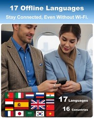 iTour D-Pro AI Dual-Screen Translator, Detachable, Real-Time Voice Translator