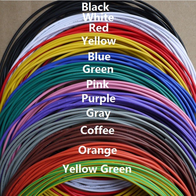 2 Meters UL1007 16AWG 2.4mm PVC Electronic Wire Cable UL Certification