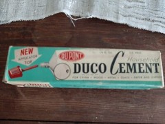 USED Du Pont Duco Cement Reg. U.S. PAT. OFF. Vintage RARE Piece Original Package