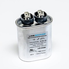 10 uf MFD 370 volt vac Oval Run Capacitor 50/60 hz