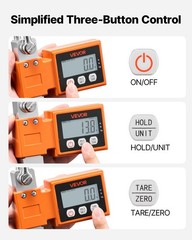 VEVOR Digital Crane Scale 1100 lbs/500 kg Heavy Duty Industrial Hanging Scale