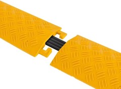 Pyle 40″ Yellow Cable Wire Protector Cover Ramp for Floor Cord Safety – 4 Pack