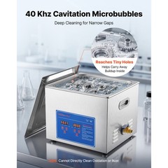 Uimoso 15L Ultrasonic Cleaner with 40kHz Frequency for Glasses and Small Parts