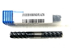 ARCH 3/8 5FL Double End Corner Radius End Mill .060R Solid Carbide AlTiN NEW