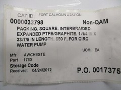 INDUSTRIAL SPARE 1760 EXPANDED PTFE/GRAPHITE NSNP