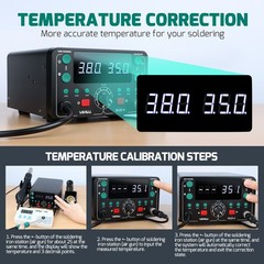 YIHUA 902D-IV T12 Soldering & Hot Air Rework Station Kit Digital Adjustable Temp