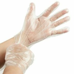 GLOVES POLYETHYLENE POLY MEDIUM M BOX LOT 500 FOOD RESTURANT LAB HIGH DENSITY !