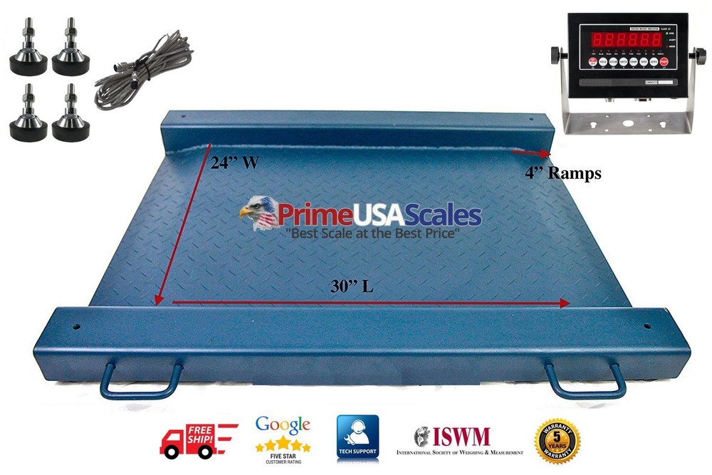 Floor Scale Drum Scale 24″x30″ Wheelchair Scale 1,500 lb Portable