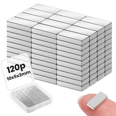 120Pcs Small Neodymium Bar Magnets 10x5x2mm for Crafts, Whiteboards, Fridges