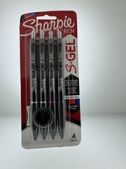 Sharpie Pen 4 Pack Black RED BLUE Ink S-gel Medium 0.7mm 2096174