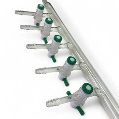 Chemglass Right-Handed 6 Port Vacuum Manifold CG-4430-02 (Best Offer!)
