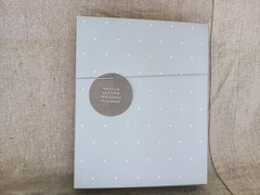 NIB Kikki K Blue Gold Spots Leather Personal Planner Notebook Calendar