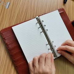 A6 Lined Refill Paper, 100 Sheets/200 Pages Loose Leaf 100 Sheets, White