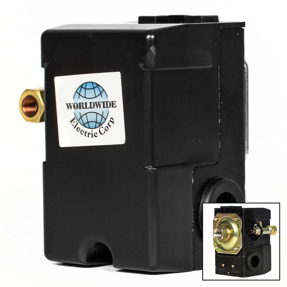 Single Port 80-100 PSI Air Compressor Pressure Switch Control 1/4″ NPT 12 Amp