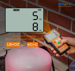 Elitech LMC-100F+ Refrigerant Scale 110lb HVAC Freon Charging w/ Case