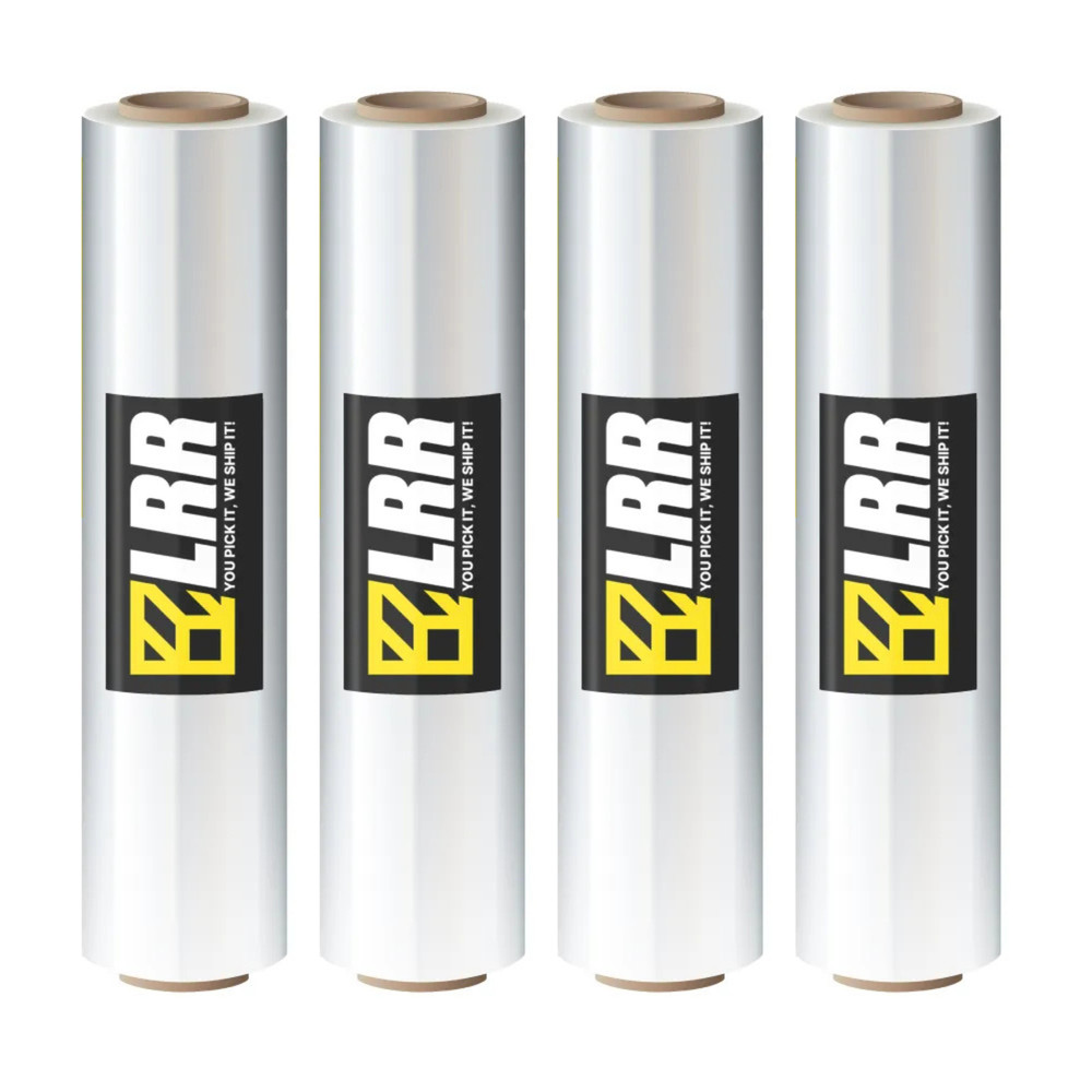 4 Pack Clear Stretch Wrap 15″ x 1200 ft PE Film Heavy-Duty Pallet