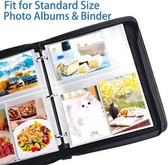 4×6 Photo Sleeves Clear for 3 Ring Binder (240 Pictures), Heavy Transparent