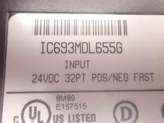GE Fanuc IC693MDL655G 24VDC 32PT POS/NEG FAST Input Module Series 90-30 (BN490)