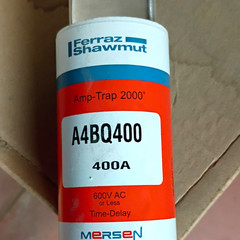 Ferraz Shawmut Amp-Trap 2000 A4BQ400 400A 600V Class L Time-Delay Fuse
