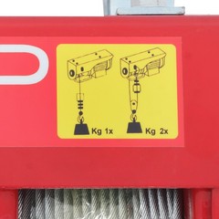 1320lbs Electric Hoist 110V 1150W Crane Winch 328ft Wireless & 14ft Wired Remote