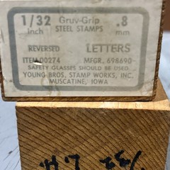 🔥Young Bros Gruv-Grip 1/32″ Steel Stamps A-Z Full Set Reversed L.H. , New🇺🇸