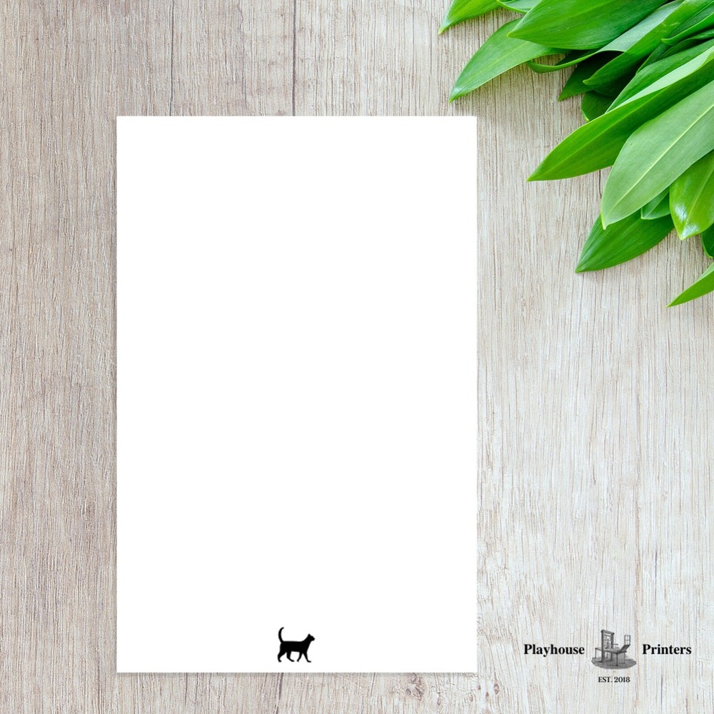 5.5 x 8.5 Blank Notepads |Cat Design| 60# opaque paper | 60 sheets/pad (5 pack)