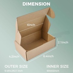 Golden State Art 6x4x2 inches Shipping Boxes Pack of 26 Brown Corrugated Card…