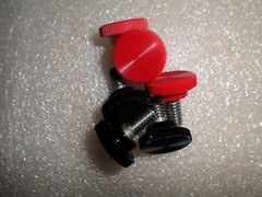 (Qty 4) 1/4-20 Black or Red 1/2″ or 1″ Long Thumb Screw *YOU PICK* Stainless