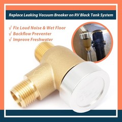 Upgraded Brass RV Vacuum Breaker Check Valve, 571-VAC-CHK-A Camper 0.5 inches
