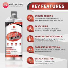 Heavy Duty Metal Repair Epoxy – Casting Adhesive & Filler for Aluminum, Steel, I