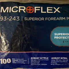 Ansell Microflex Gloves Elbow Length, Powder Free, Large, Pack of 100, # 93-243
