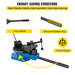 VEVOR SBG-40 Pipe Bender Square Round Bar Radius Scroll Tube Bender Universal