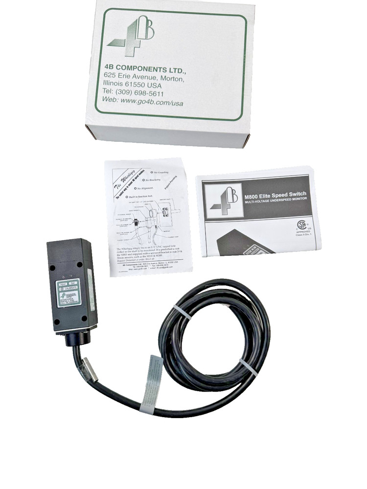 4B Components M8001V10C Elite Speed Switch Sensor Underspeed Monitor NIB NEW