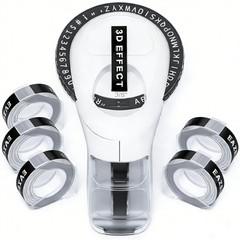 Compatible DYMO Embossing Label Maker with 5 DYMO Label Tapes | Organizer Xpress