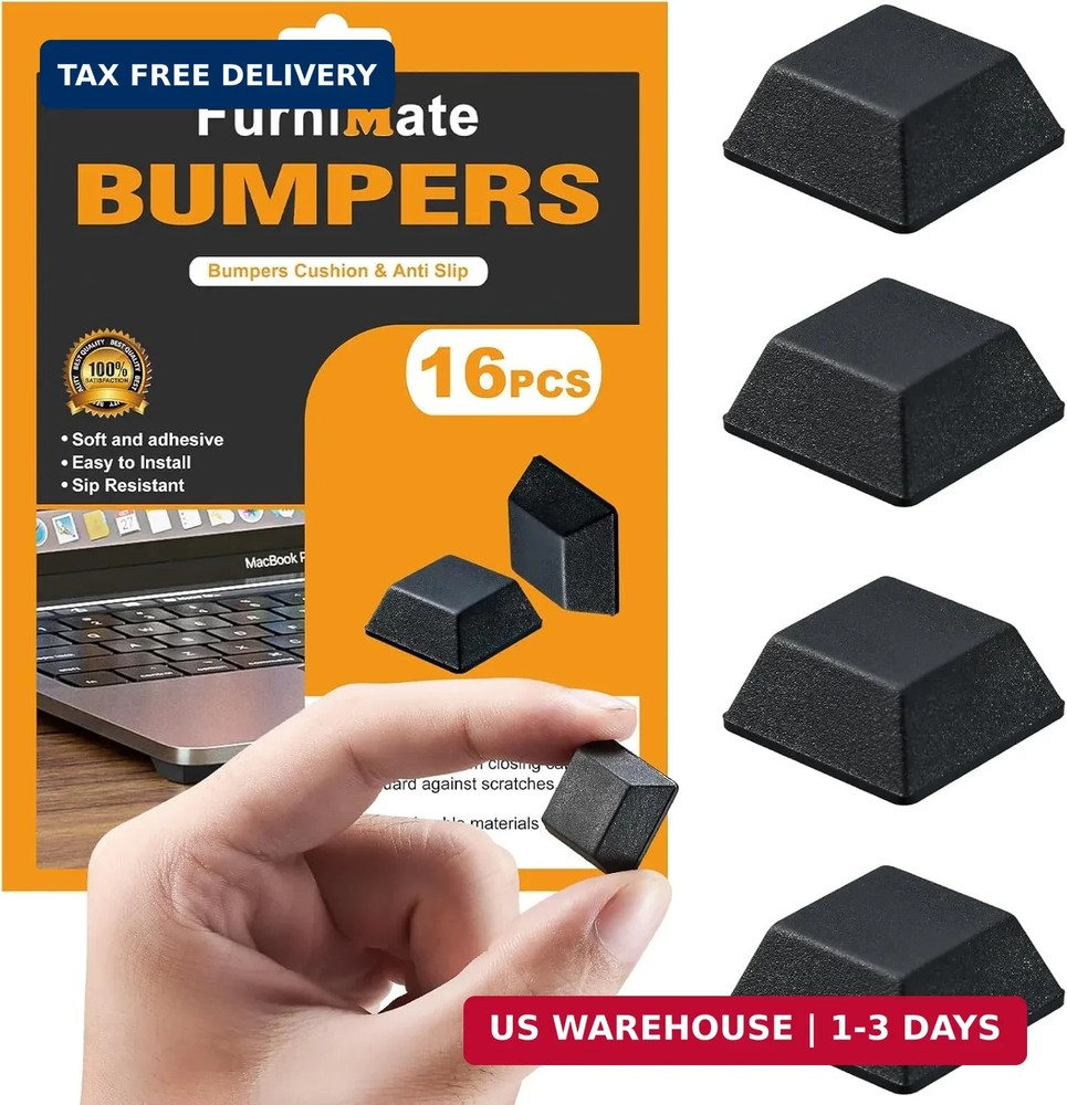 Rubber Feet for Electronics, Adhesive Rubber Feet 16PCS, Black Rubber Bumpers Se