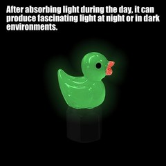 Glow in The Dark Cute Duck Tire Valve Caps, 4 Pack for Cars Motor Color: black