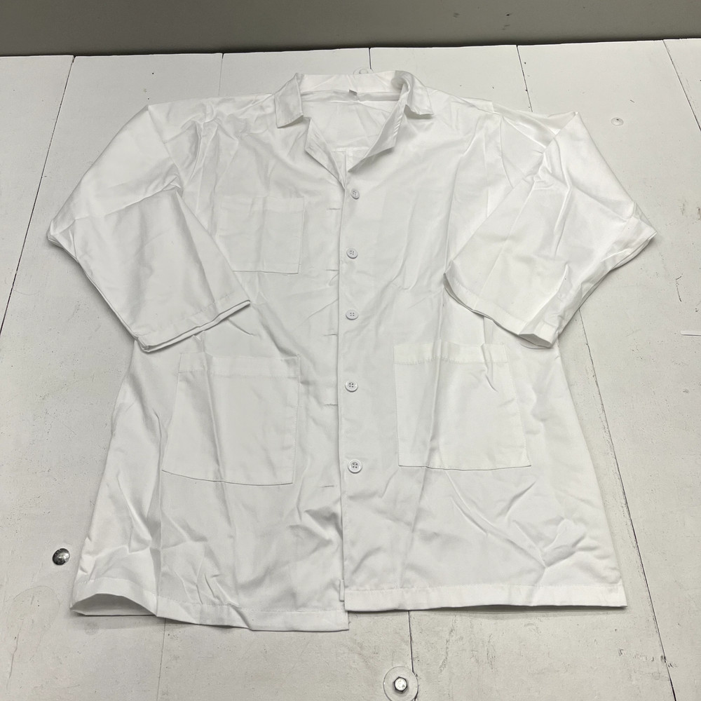 NY Three White Long Sleeve Chef Coat Unisex Adult Size X-Large NEW