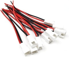 Durable 10 Pairs JST-XH 2.54mm Connector Kit with Versatile 10cm 22 AWG Wires