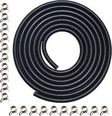 10ft 3/16″ ID Fuel Hose with 20 Clamps for Small Engines, Min Color: 3/16 Inch