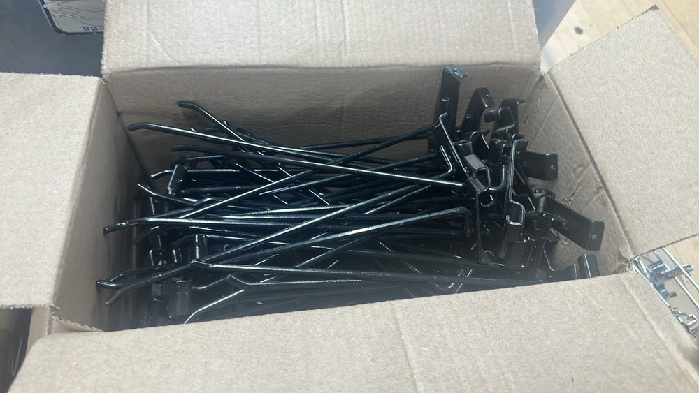 Lot Of 10 12” Gridwall Hooks – Black Hooks For Grid Panel Displays –