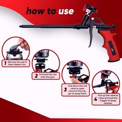 Luft Professional Expanding Spray Foam Gun (1 Gun + 9 Tips and Tools)