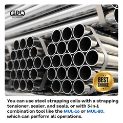 IDL Packaging 1/2″ x .020″ x 300′ Steel Strapping Coil (1100 Lbs Break Strength)