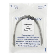10pcs Dental Orthodontic Arch Wire Super Elastic Niti Round Ovoid Natural U/L