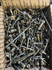 metric bolts 50+ Pounds !! Of Mostly Metric Bolts Full Medium Flat Rate Box — B