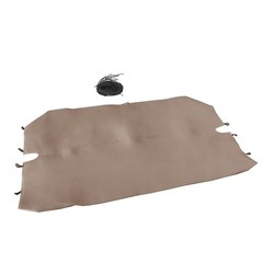 Bench Seat Cover Ford Chevy Dodge Full Size Trucks PU Leather Beige Deluxe