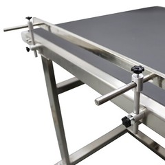 59×35.4″PVC Conveyor System w/Double Guardrails 55-66Lbs Load Packing Equipment