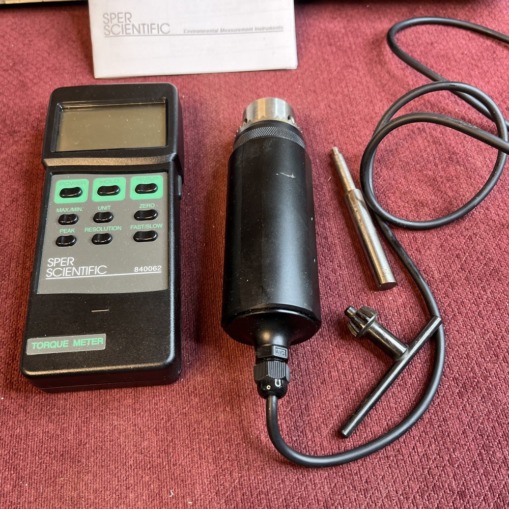 SPER SCIENTIFIC 840062 Digital Torque Meter W/ CASE & INSTRUCTIONS POWERS UP